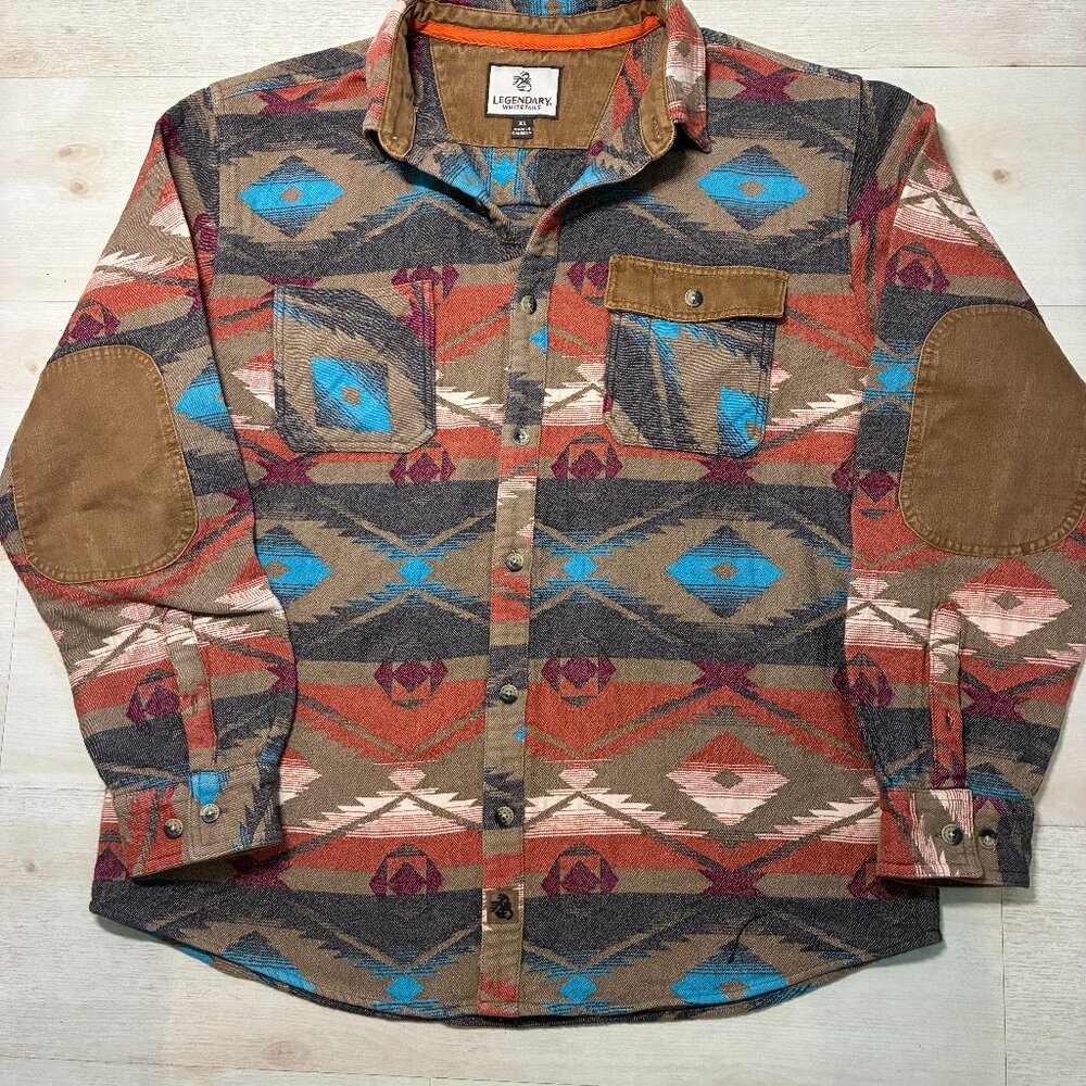 Legendary Whitetails Men's Harbor Heavyweight Flannel Southwest Shirt Size XL - Picture 1 of 8
